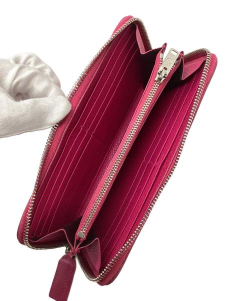 Saint Laurent Paris（サンローランパリ）Saint Laurent Paris (サンローランパリ) ラウンドファスナー長財布 ピンクの古着・服飾アイテム