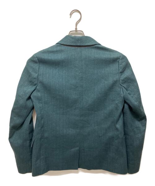 BRUNELLO CUCINELLI（ブルネロクチネリ）BRUNELLO CUCINELLI (ブルネロクチネリ) コットンリネンテーラードジャケット グリーン サイズ:42の古着・服飾アイテム