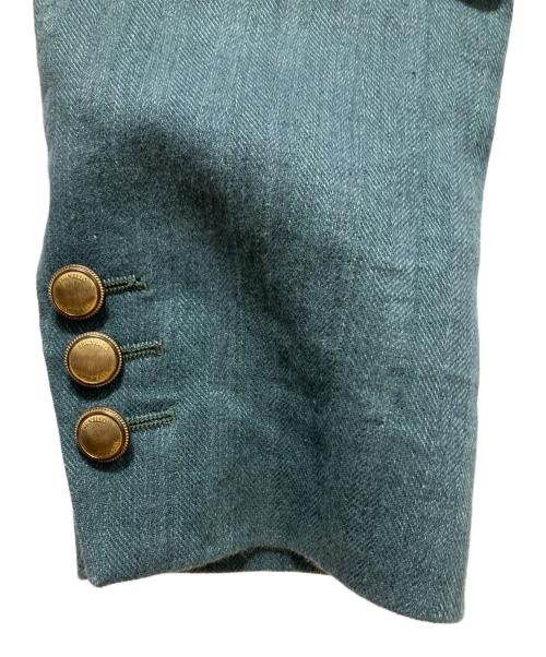 BRUNELLO CUCINELLI（ブルネロクチネリ）BRUNELLO CUCINELLI (ブルネロクチネリ) コットンリネンテーラードジャケット グリーン サイズ:42の古着・服飾アイテム