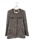 CHANELシャネル）の古着「ココマーク釦 ウールシルクツイードジャケット」｜ブラウン