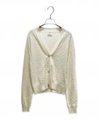 HERMESエルメス）の古着「シェーヌダンクル シルクコットンVネックニットカーディガン」｜ホワイト