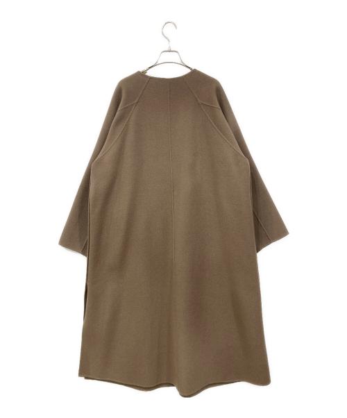 Spick and Span（スピック＆スパン）Spick and Span (スピックアンドスパン) ハイスリットロングリバーコート ブラウン サイズ:38の古着・服飾アイテム