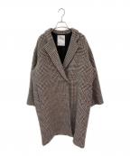 Lisiereリジェール）の古着「CHECK W COAT」｜ベージュ