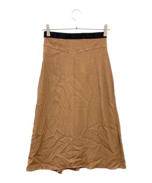 MONCLER（モンクレール）MONCLER (モンクレール) Inverted-pleat A-line Skirt ブラウン サイズ:40の古着・服飾アイテム