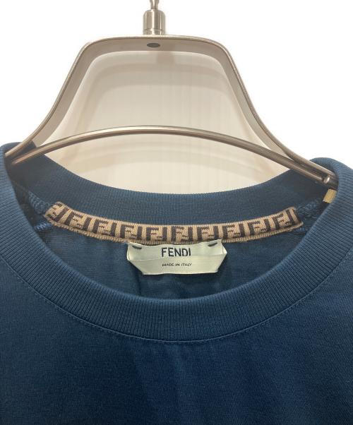 FENDI（フェンディ）FENDI (フェンディ) ロゴTシャツ ネイビー サイズ:XSの古着・服飾アイテム