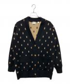 BURBERRYバーバリー）の古着「カシミヤ混 PALENA モノグラムカーディガン」｜ブラック