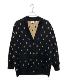 BURBERRY（バーバリー）の古着「カシミヤ混 PALENA モノグラムカーディガン」｜ブラック