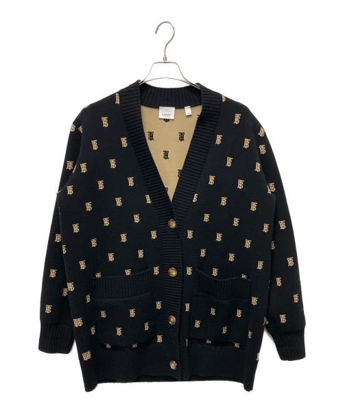 BURBERRY（バーバリー）BURBERRY (バーバリー) カシミヤ混 PALENA モノグラムカーディガン ブラック サイズ:Mの古着・服飾アイテム