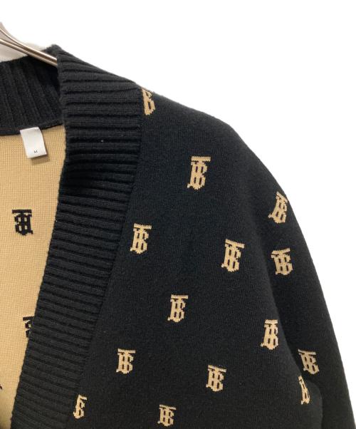 BURBERRY（バーバリー）BURBERRY (バーバリー) カシミヤ混 PALENA モノグラムカーディガン ブラック サイズ:Mの古着・服飾アイテム
