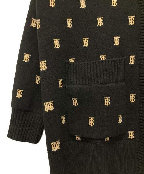 BURBERRY（バーバリー）BURBERRY (バーバリー) カシミヤ混 PALENA モノグラムカーディガン ブラック サイズ:Mの古着・服飾アイテム