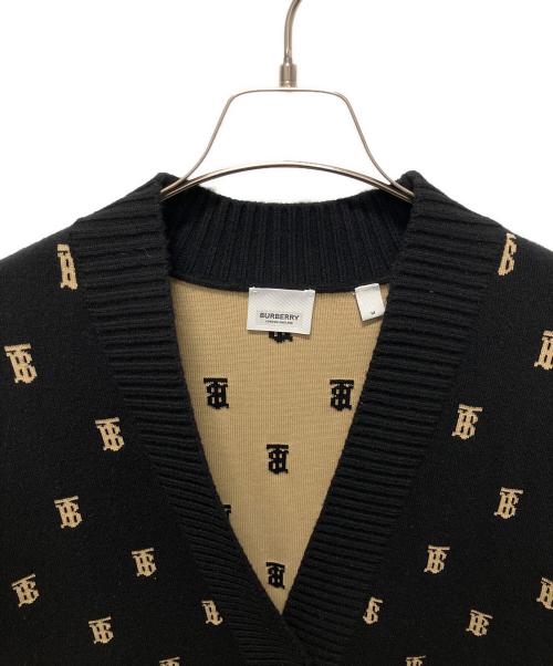 BURBERRY（バーバリー）BURBERRY (バーバリー) カシミヤ混 PALENA モノグラムカーディガン ブラック サイズ:Mの古着・服飾アイテム