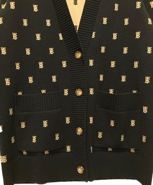 BURBERRY（バーバリー）BURBERRY (バーバリー) カシミヤ混 PALENA モノグラムカーディガン ブラック サイズ:Mの古着・服飾アイテム