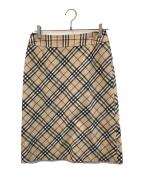BURBERRY LONDONバーバリーロンドン）の古着「ノバチェックスカート」｜ベージュ