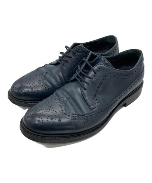 Jalan Sriwijaya（ジャランスリウァヤ）Jalan Sriwijaya (ジャランスリウァヤ) EDWARDウィングチップシューズ ネイビー サイズ:SIZE 8 1/2の古着・服飾アイテム