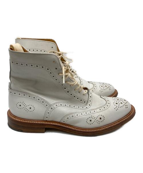 Tricker's（トリッカーズ）Tricker's (トリッカーズ) ウィングチップブーツ ホワイト サイズ:SIZE 8 1/2の古着・服飾アイテム