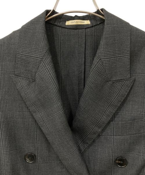 Couture d'adam（クチュールドアダム）Couture d'adam (クチュールドアダム) グレンチェックジャケット グレー サイズ:36の古着・服飾アイテム