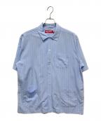 SUPREMEシュプリーム）の古着「Stripe S/S Pajama Shirt」｜ライトブルー