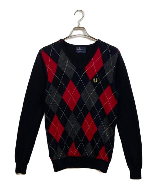 FRED PERRY（フレッドペリー）FRED PERRY (フレッドペリー) ア-ガイルニット ブラック サイズ:Sの古着・服飾アイテム