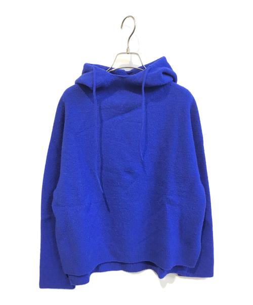 DRESSTERIOR（ドレステリア）DRESSTERIOR (ドレステリア) カシミヤブレンドフードニット ブルー サイズ:38の古着・服飾アイテム