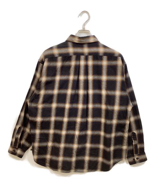 JOURNAL STANDARD relume（ジャーナルスタンダード レリューム）JOURNAL STANDARD relume (ジャーナルスタンダード レリューム) フランネル オンブレ チェック シャツ ブラック サイズ:SIZE Lの古着・服飾アイテム