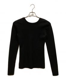 CLANE（クラネ）の古着「W FACE HOLE KNIT TOPS」｜ブラック