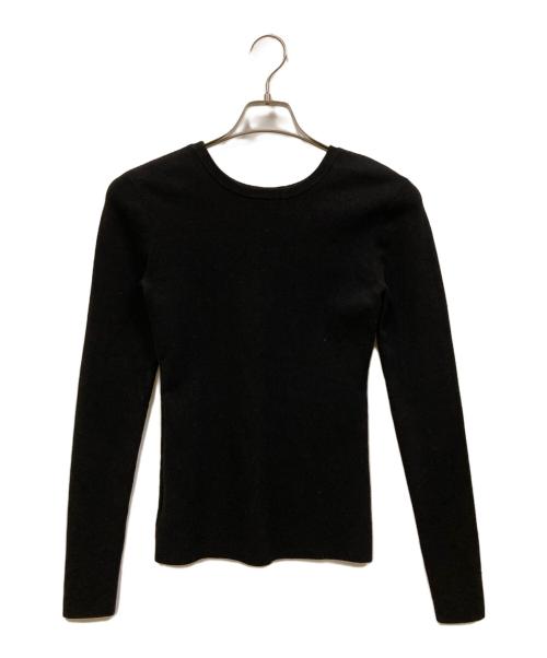 CLANE（クラネ）CLANE (クラネ) W FACE HOLE KNIT TOPS ブラック サイズ:1の古着・服飾アイテム
