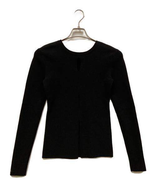 CLANE（クラネ）CLANE (クラネ) W FACE HOLE KNIT TOPS ブラック サイズ:1の古着・服飾アイテム
