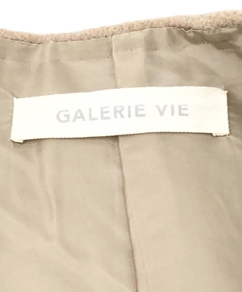 GALERIE VIE（ギャルリーヴィー）GALERIE VIE (ギャルリーヴィー) ウールダブルフェイスショートノーカラーコート ベージュ サイズ:36の古着・服飾アイテム
