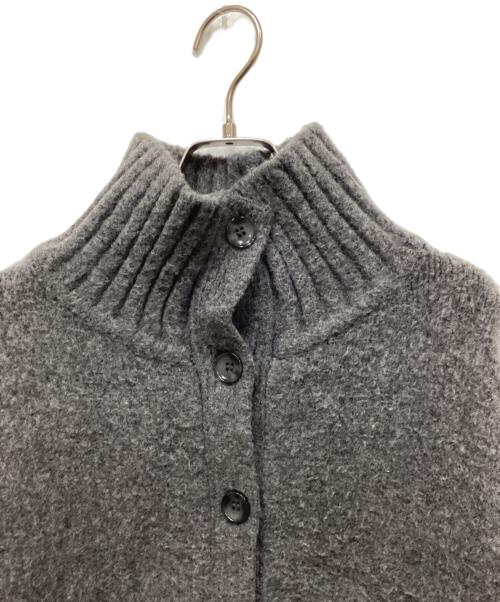 MIESROHE（ミースロエ）MIESROHE (ミースロエ) sustainableハイネックウールニットカーディガン チャコールグレー サイズ:FREEの古着・服飾アイテム
