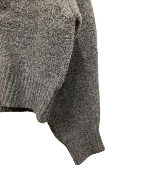 MIESROHE（ミースロエ）MIESROHE (ミースロエ) sustainableハイネックウールニットカーディガン チャコールグレー サイズ:FREEの古着・服飾アイテム