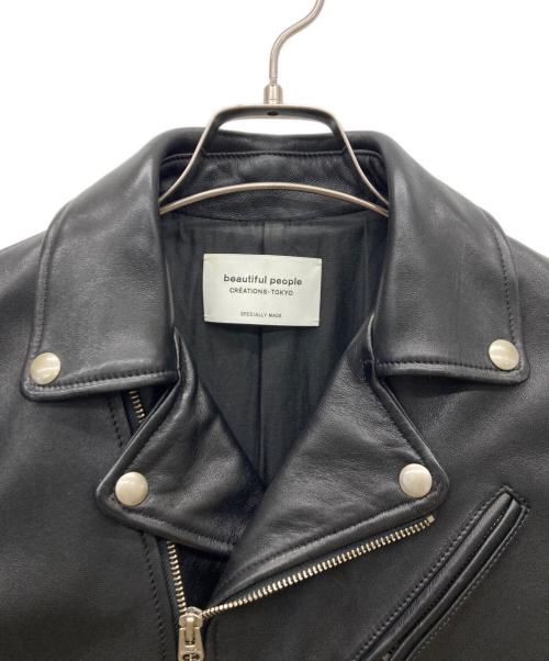beautiful people（ビューティフルピープル）beautiful people (ビューティフルピープル) vintage leather riders jacket ブラック サイズ:150の古着・服飾アイテム