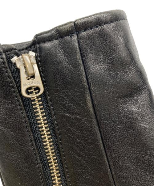 beautiful people（ビューティフルピープル）beautiful people (ビューティフルピープル) vintage leather riders jacket ブラック サイズ:150の古着・服飾アイテム