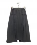 ADOREアドーア）の古着「ダブルジョーゼットスカート」｜ブラック