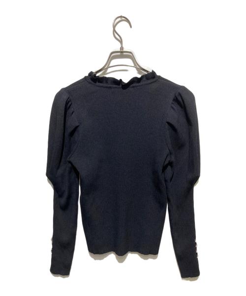 Rene（ルネ）Rene (ルネ) 袖装飾ボリュームスリーブニット ブラック サイズ:34の古着・服飾アイテム