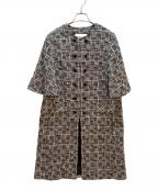 Reneルネ）の古着「コート」｜ブラック×ホワイト