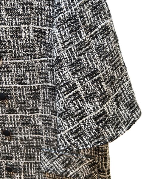 Rene（ルネ）Rene (ルネ) コート ブラック×ホワイト サイズ:36の古着・服飾アイテム