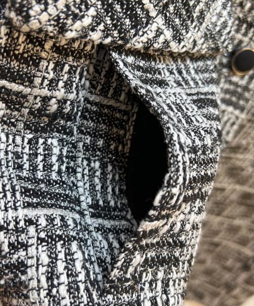 Rene（ルネ）Rene (ルネ) コート ブラック×ホワイト サイズ:36の古着・服飾アイテム