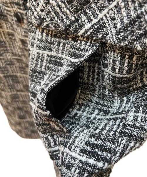 Rene（ルネ）Rene (ルネ) コート ブラック×ホワイト サイズ:36の古着・服飾アイテム