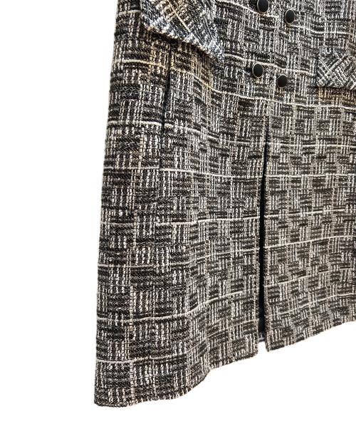 Rene（ルネ）Rene (ルネ) コート ブラック×ホワイト サイズ:36の古着・服飾アイテム