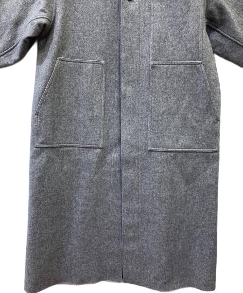 HYKE（ハイク）HYKE (ハイク) MELTON HOODED WORK COAT グレー サイズ:１の古着・服飾アイテム