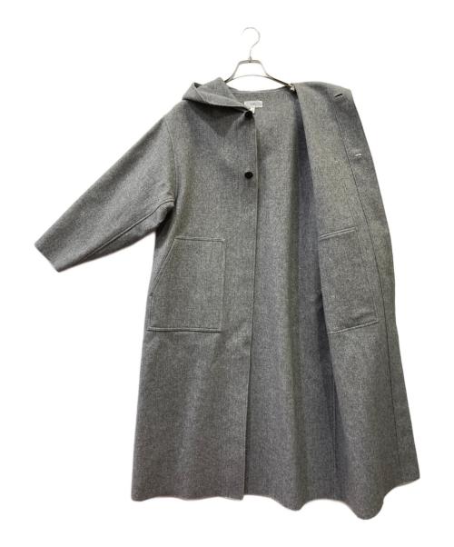 HYKE（ハイク）HYKE (ハイク) MELTON HOODED WORK COAT グレー サイズ:１の古着・服飾アイテム