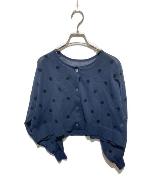 IENA（イエナ）IENA (イエナ) FILMY ドット カーディガン ネイビー サイズ:FREEの古着・服飾アイテム