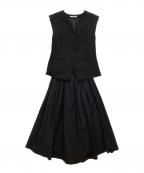 ELENDEEKエレンディーク）の古着「GILET COMBINATION OP」｜ブラック