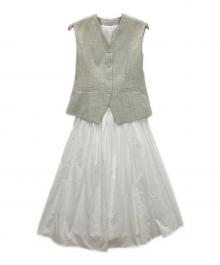 ELENDEEK（エレンディーク）の古着「GILET COMBINATION OP」｜ホワイト