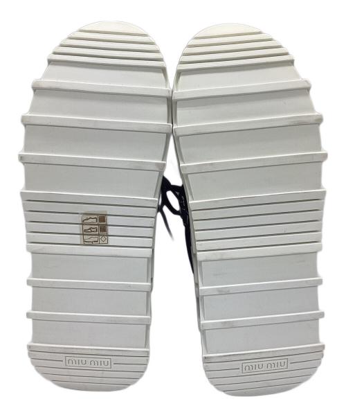 MIU MIU（ミュウミュウ）MIU MIU (ミュウミュウ) ストレッチネオプレーンファブリックスニーカー ブラック サイズ:37の古着・服飾アイテム