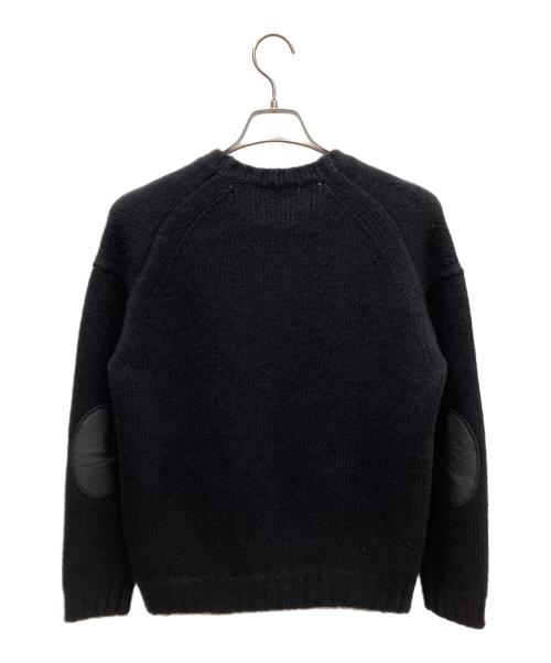 DRAWER（ドゥロワー）Drawer (ドゥロワー) エルボーパッチカシミヤウールニット ブラック サイズ:SIZE 2の古着・服飾アイテム