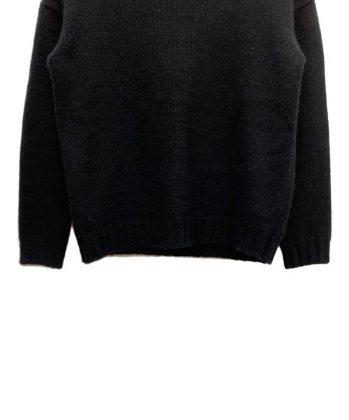 DRAWER（ドゥロワー）Drawer (ドゥロワー) エルボーパッチカシミヤウールニット ブラック サイズ:SIZE 2の古着・服飾アイテム