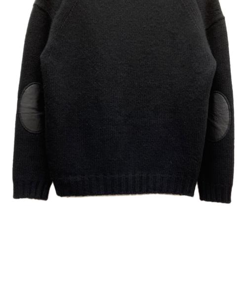 DRAWER（ドゥロワー）Drawer (ドゥロワー) エルボーパッチカシミヤウールニット ブラック サイズ:SIZE 2の古着・服飾アイテム