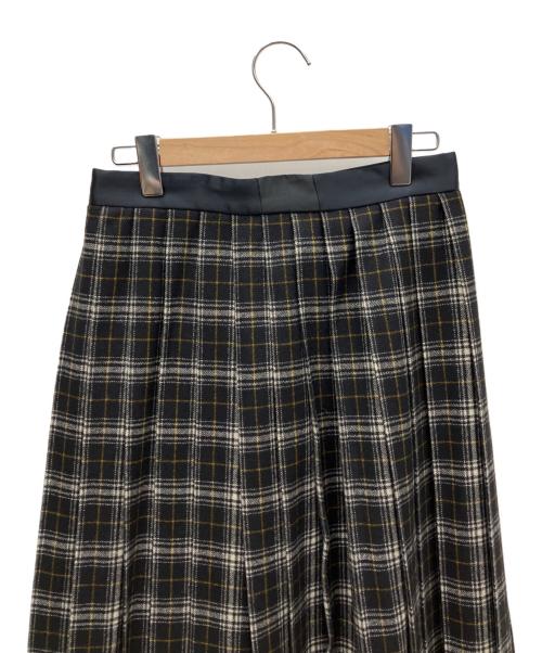 DRAWER（ドゥロワー）DRAWER (ドゥロワー) ウールカシミヤチェックスカート ブラック サイズ:SIZE 38の古着・服飾アイテム
