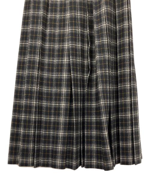 DRAWER（ドゥロワー）DRAWER (ドゥロワー) ウールカシミヤチェックスカート ブラック サイズ:SIZE 38の古着・服飾アイテム